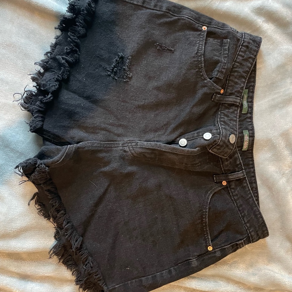 Wild fable button fly black Jean shorts size 14